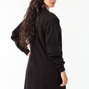 1837GD - Long Sleeve Garment Dye Mockneck Dress