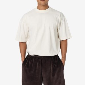 VLR442GD - Garment Dye Velour Mid-Length Wide Short