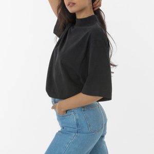 1825GD Unisex - Oversized Short Sleeve High Mockneck T-shirt