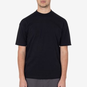 2017MN - 6.0oz Mock Crew Neck Heavy Combed Cotton T-Shirt