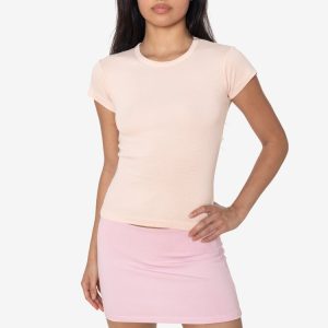 43021GD - Garment Dye Cap Sleeve Baby Rib T-Shirt