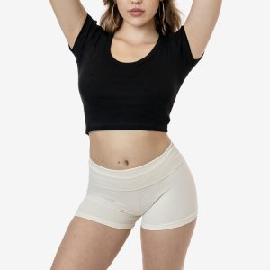 43080 - Baby Rib Scoopneck Crop Top