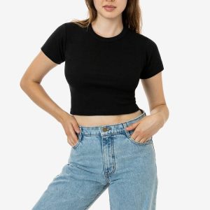 4325 - Baby Rib Short Sleeve Crop Tee