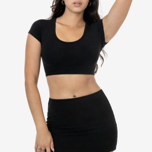 83072GD - Garment Dye Micro Crop Tee