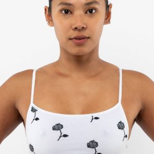 8370P - Printed Spaghetti Crop Top