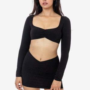 8388GD - Garment Dye Ruched Front Mini Skirt