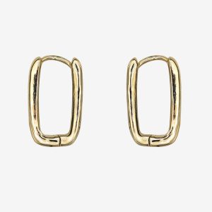 EARHOOPANG - U-Shape Huggie Hoop Earrings