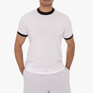 FF410 - Men's Poly Cotton Ringer Tee
