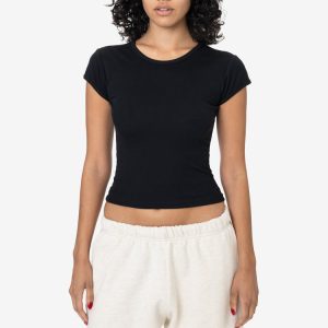 FFR3035L - Poly Cotton Baby Rib Cap Sleeve Tee