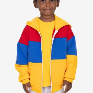 F1097CB - Kids Flex Fleece Color Block Zip Hoodie