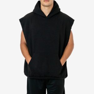 HF08 - Heavy Fleece Sleeveless Hoodie (Piece Dye)