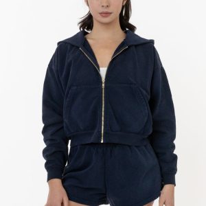 HF16 - Heavy Fleece Cropped Zip-Up Hoodie (Garment Dye)