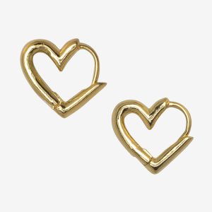 JWL106 - Heart Huggie Earrings