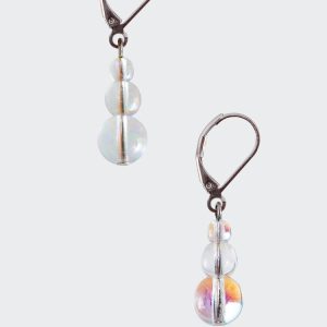 JWLIGD - Iridescent Glass Drop Earrings