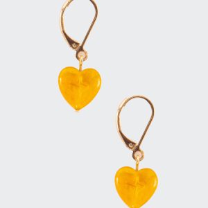 JWL12MH - 12mm Lucite Heart Drop Earrings