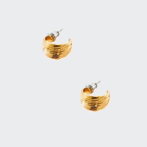 JWLMR - Mini Ridge Hoop Earrings