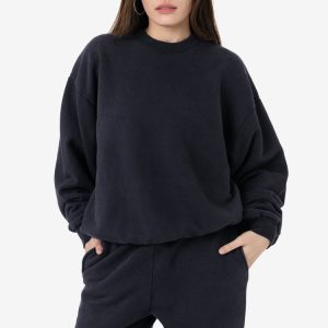 PLU07GD - 16oz. Garment Dye Plush Fleece Pullover Crewneck Sweatshirt