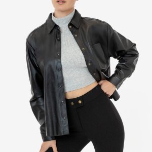 RLH3027 - Leather Button Up