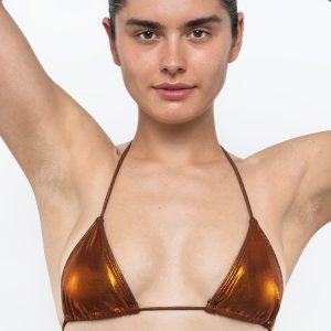RMH3003 - Shiny Matrix String Bikini Top
