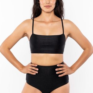 RNT075 - The Monochromatic Minimalist Crop Swim Top