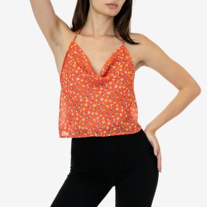 RPCH381 - Cowl Neck Halter Top