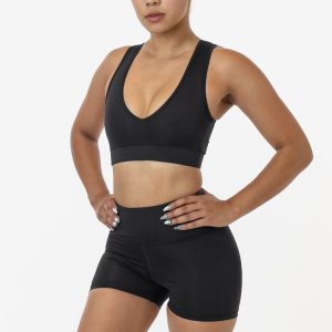 RPL056 - Poly Interlock V-Neck Sport Top