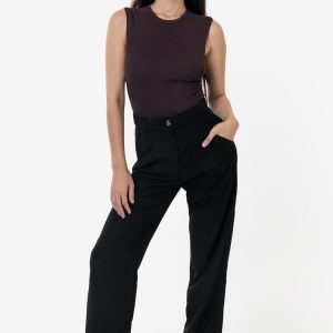 RSAPP350 - Poly Pleated Straight Leg Pant