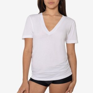 6456 - 40/1 Jersey Deep V-Neck T-Shirt