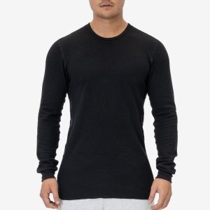 T407 - Poly-Cotton Thermal Long Sleeve Crewneck