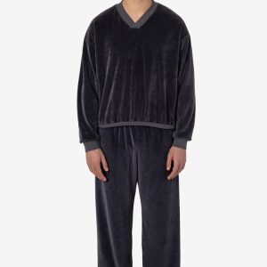 VLR445GD - Garment Dye Velour Open Bottom Sweatpants