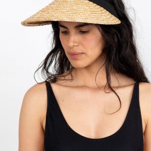 VISOR02 - Wide Brim Straw Visor