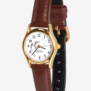 WCHADOB9 - Casio Women's Dolphin Leather Watch