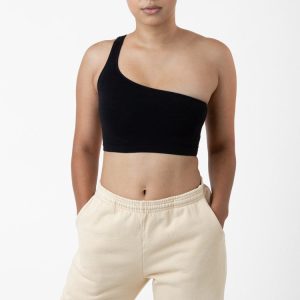8389GD - Garment Dye One Shoulder Crop Top