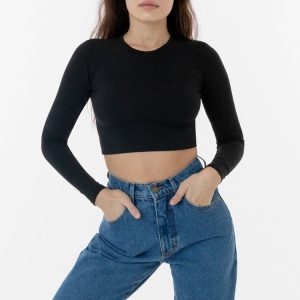 83079GD - Garment Dye Long Sleeve Crop Top