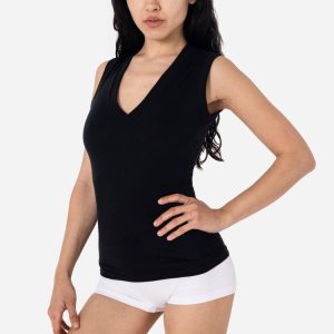 FF366 - Poly Cotton Sleeveless V Neck