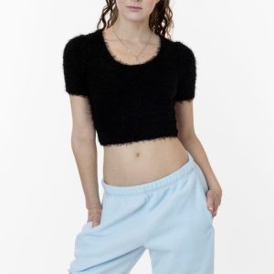 RFK4980 - Short Sleeve Fuzzy Sweater