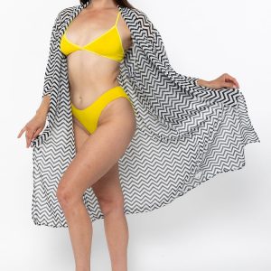 RPCH01 - Printed Chiffon Kimono Robe