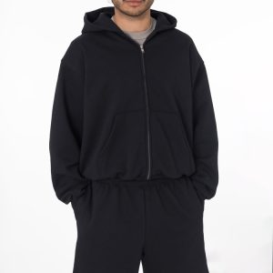 MWF10 - 10 oz. Mid-weight Poly Cotton Fleece Waist Length Zip-Up Hoodie